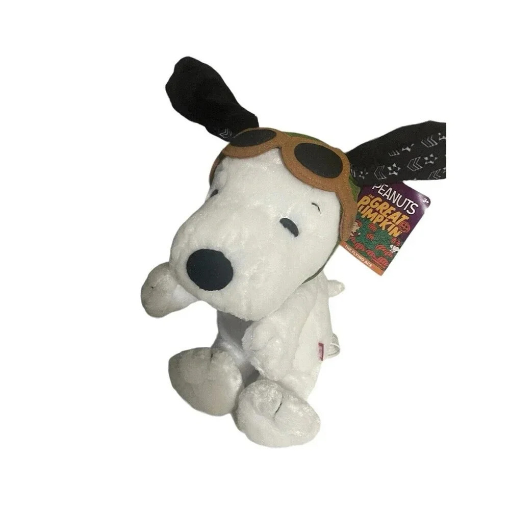 Peanuts Snoopy Flying Ace The Great Pumpkin 14" Animated Plush Motion Sound Work